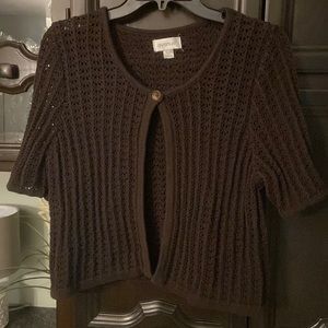 Brown knitted shrug size 14/16